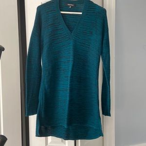 Ellen Tracy sweater tunic vneck womens medium